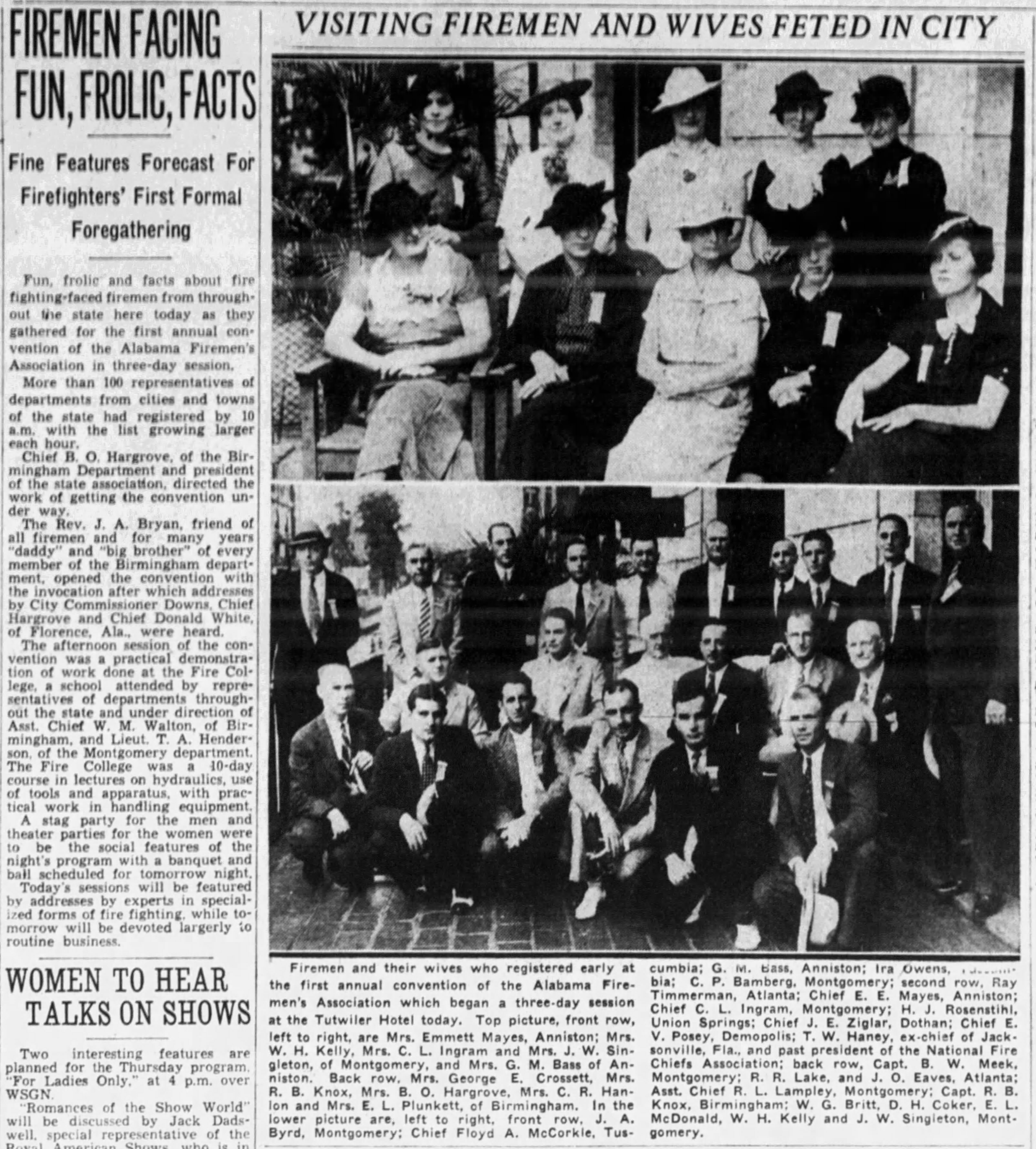 Firemen Facing Fun, Frolic, Facts